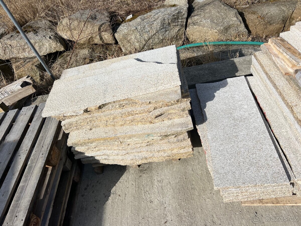 Obrubníky 12x3x100 cm žula - 2