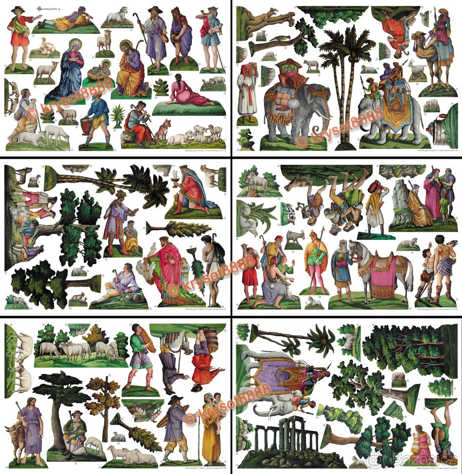 Historický betlém č. 24 - Turnovsko - 6 archů - 2