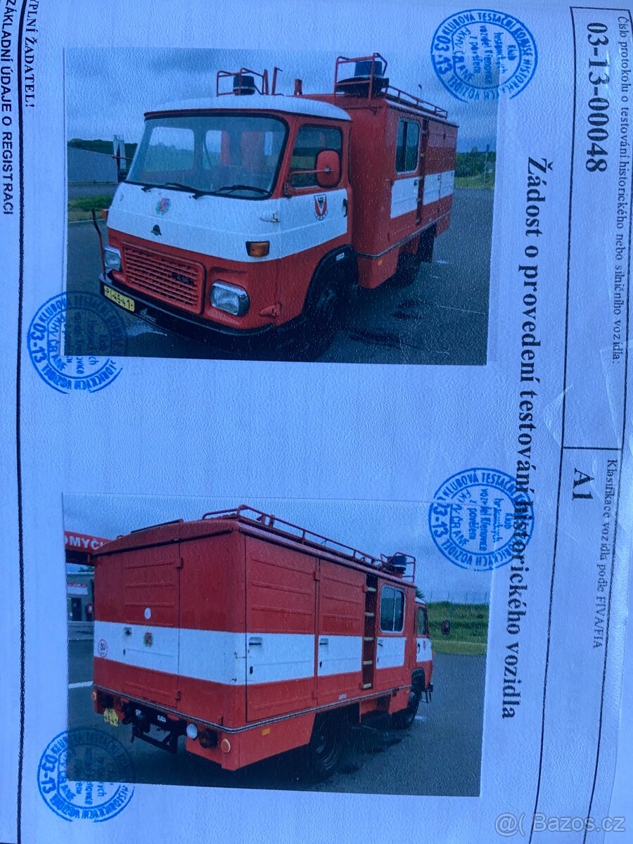 HASIČSKÉ VOZIDLO -AVIA A31,8+1 MÍST,TP CZ,TESTACE - 2