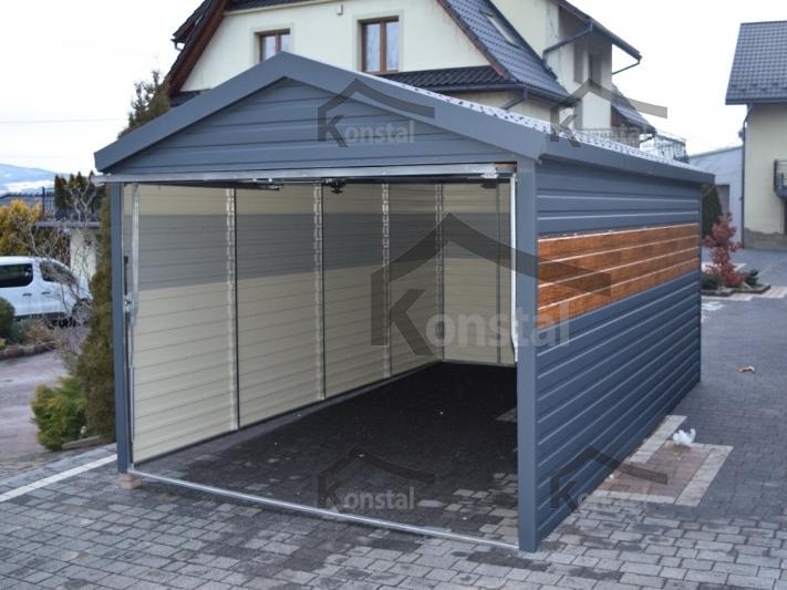 Moderní Pechová garáž 3x5 Bicolor - 2