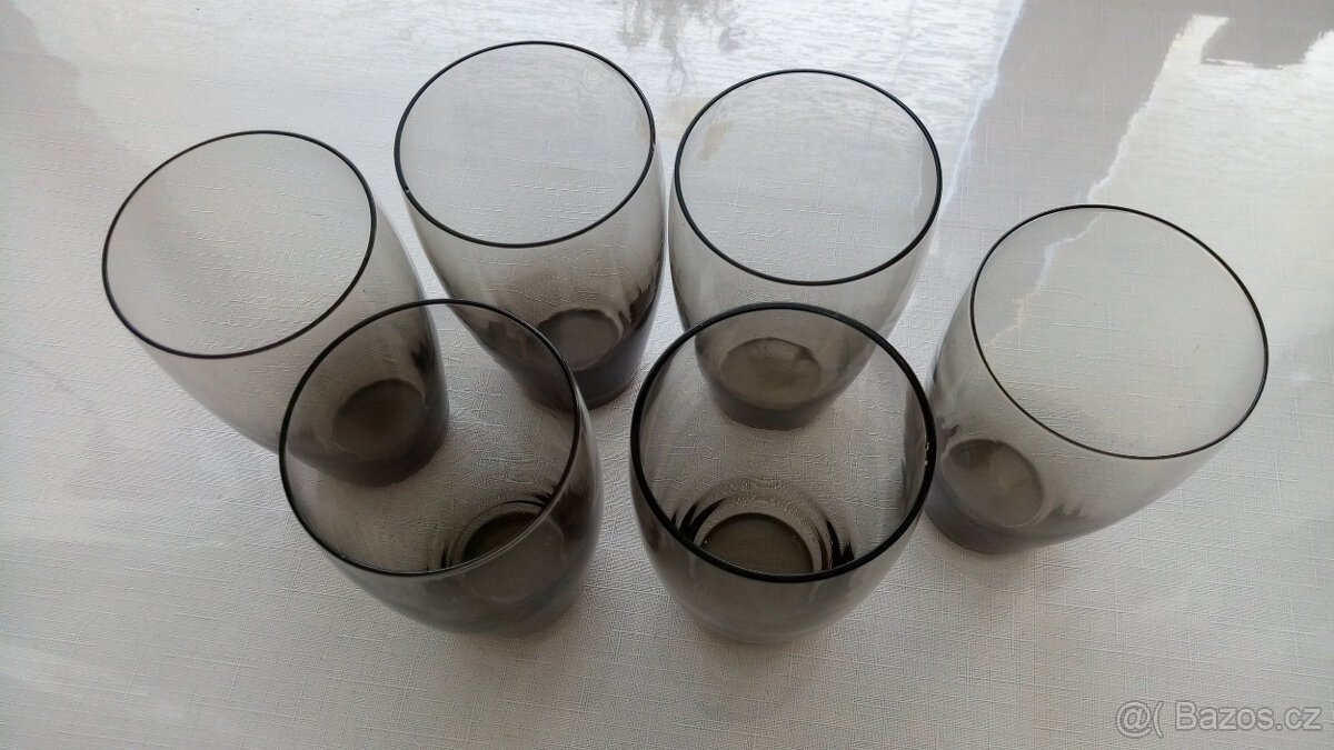 Sklenky z kouřového skla - 2