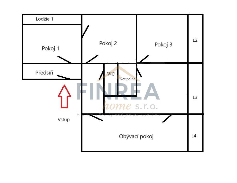 Prodej bytu, 4+1, 85 m2, OV, Chomutov, ul. Seifertova - 2