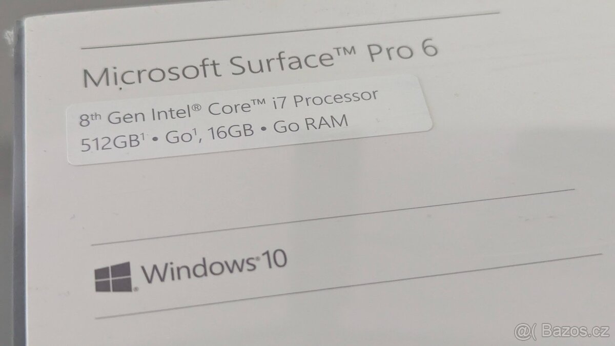 Microsoft Surface Pro 6, i7-8650U, 16GB RAM, 512GB SSD, W10 - 2