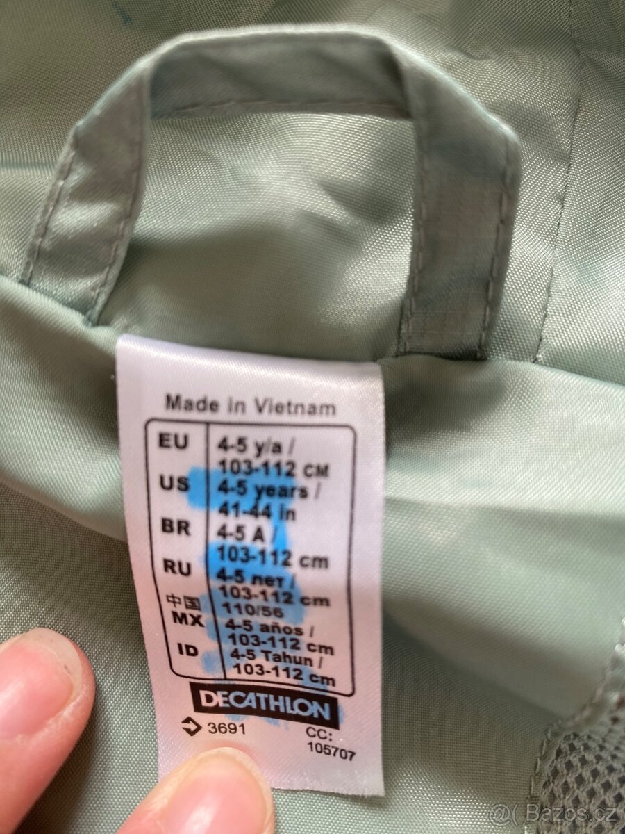 Dětská nepromokavá větrovka 4-5 let - 2