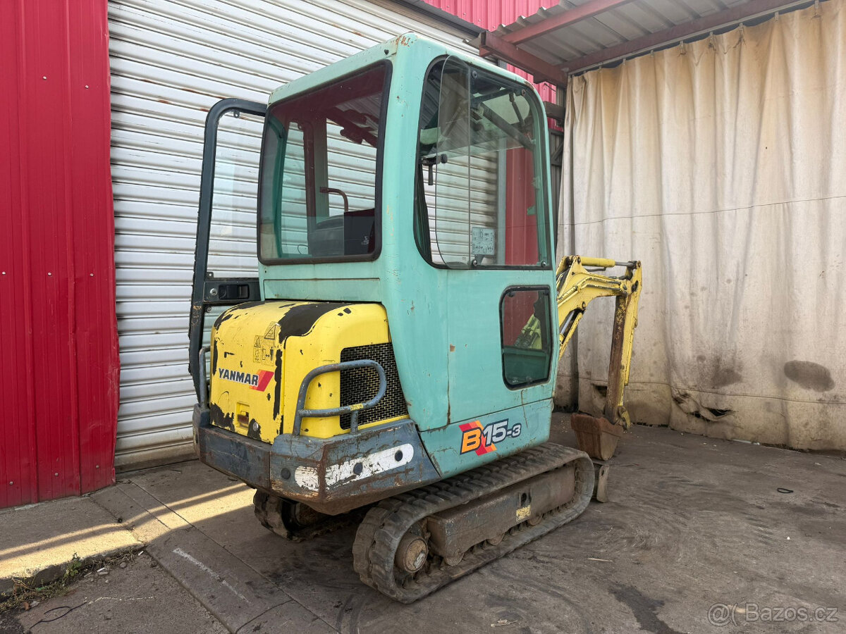 Prodám minibagr YANMAR B15-3 r.v. 2001 - 2
