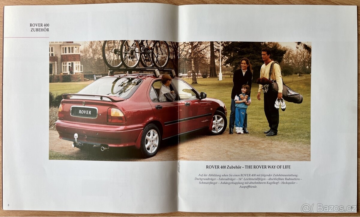 Prospekt Rover 400 originální příslušenství 1996 - 2