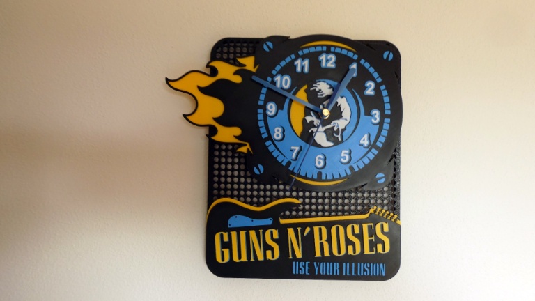 Nástěnné hodiny Hard 'n' Heavy 3D tisk - 2