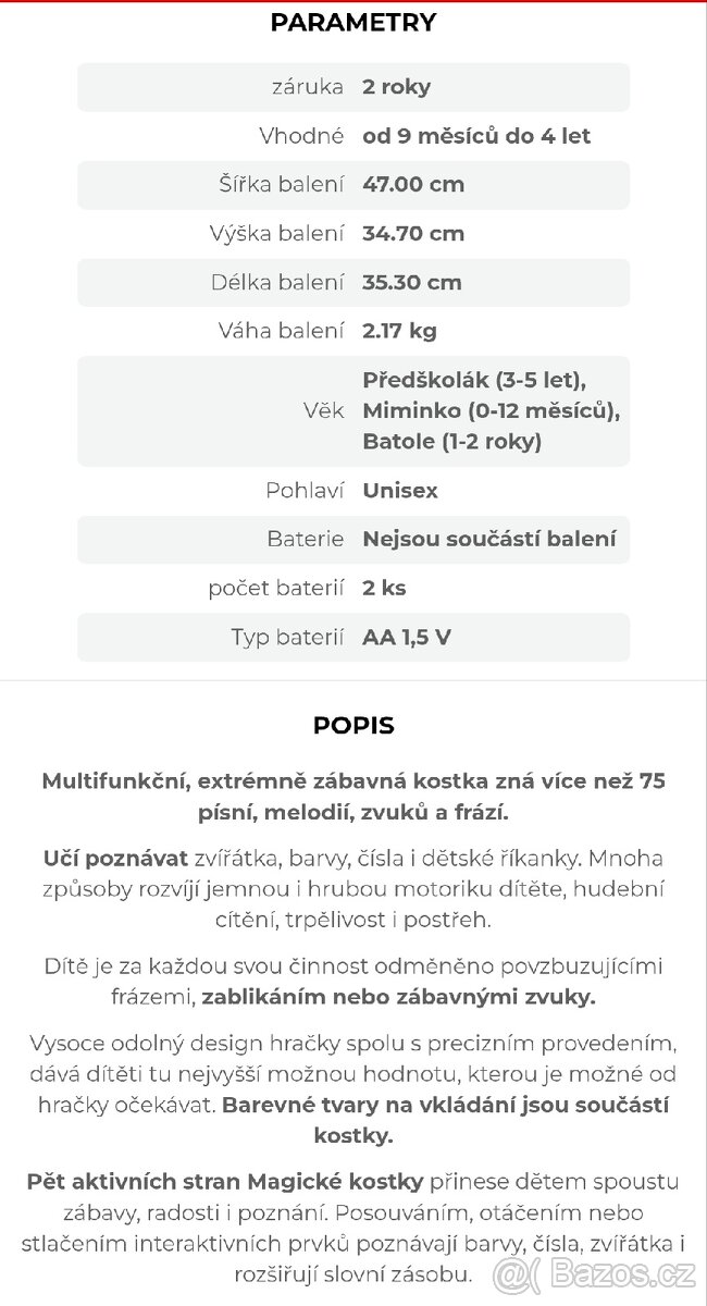 Vtech Magická interaktivní kostka - 2