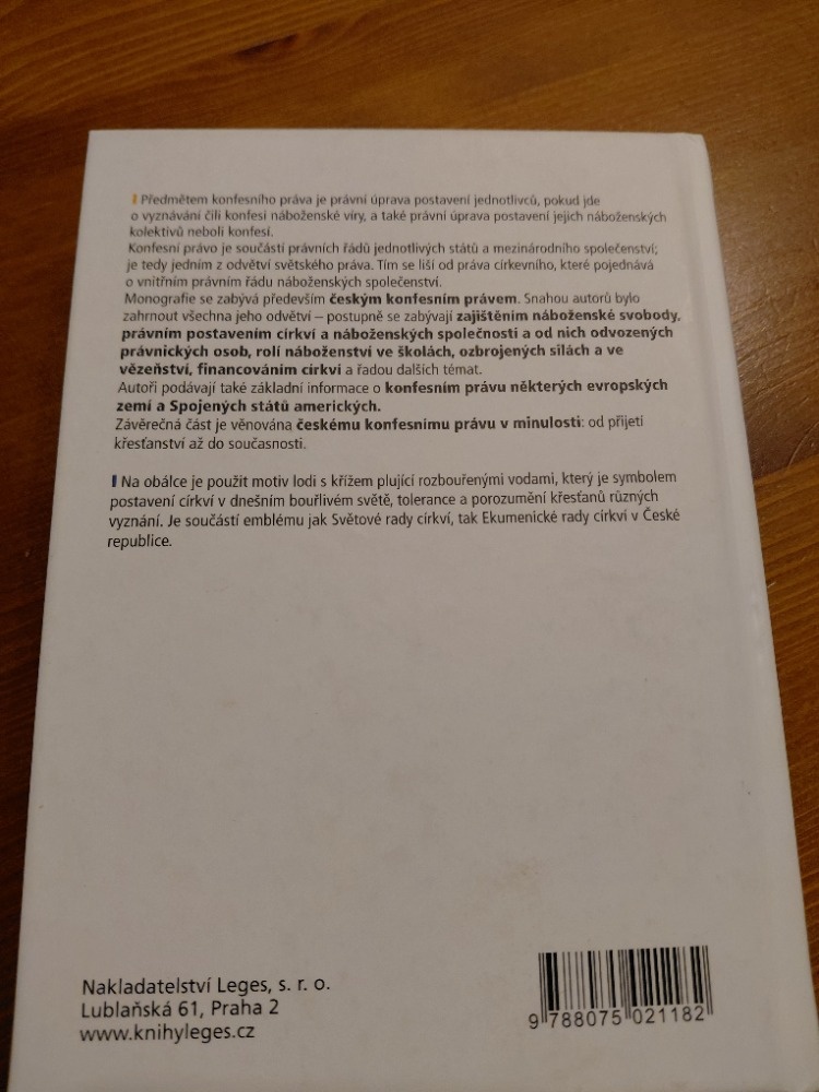 právnická učebnice - Konfesní právo - 2