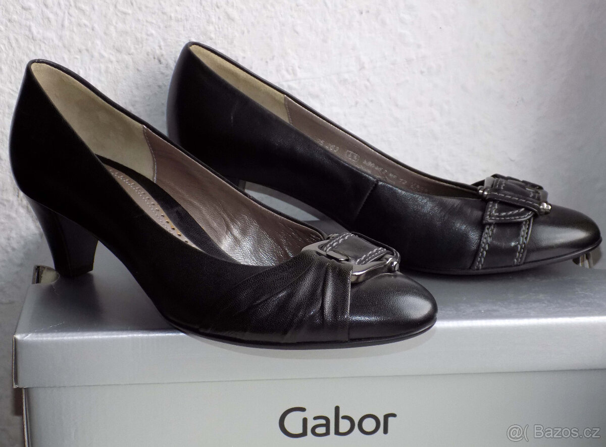 Luxusní kožené kvalitni botky GABOR VEL. 4 ½ 4,5 37 ½ 37,5 - 2