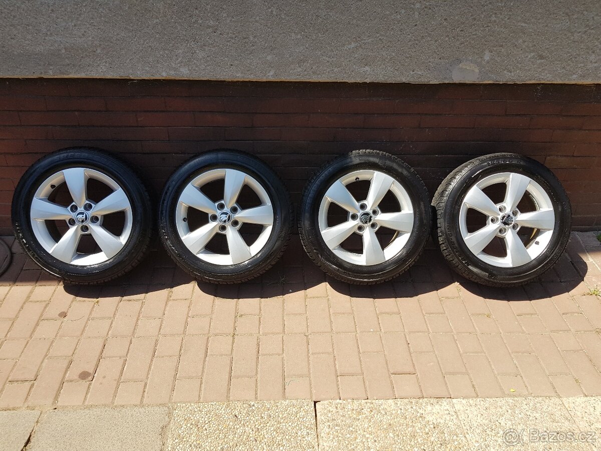 Originální alu kola skoda rapid zimní pneumatiky - 2