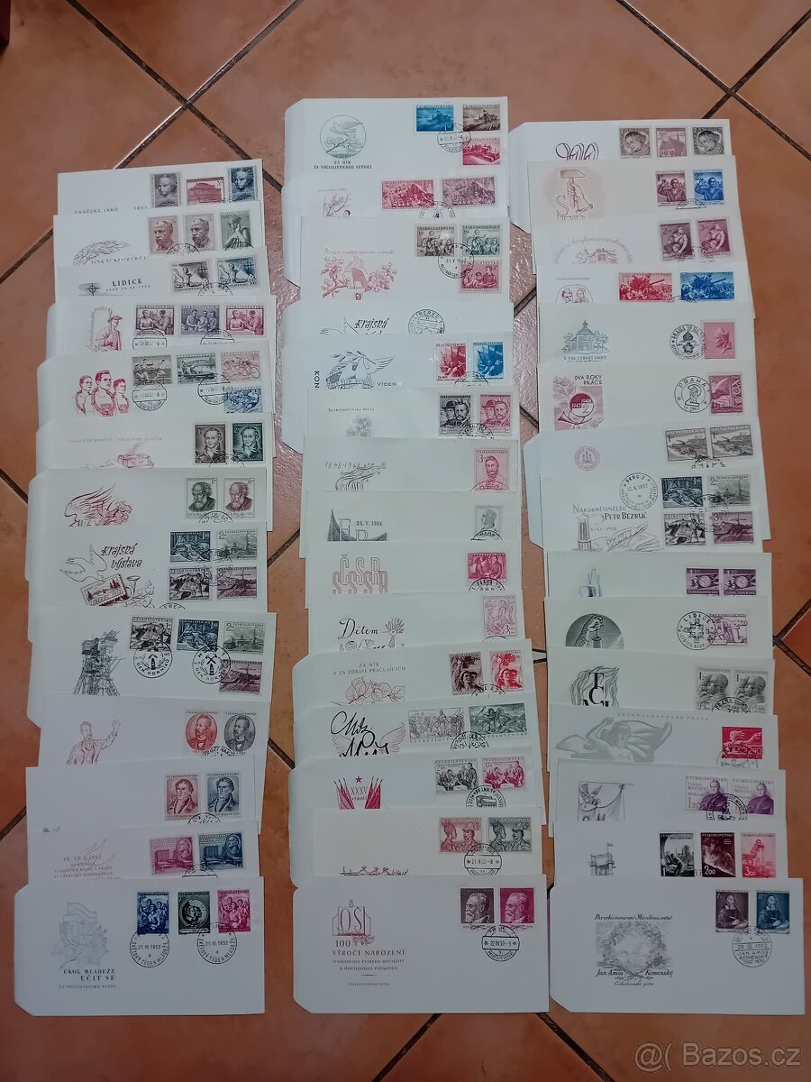 Prodám známky s razítky a pamětní listy (1935 - 1952) - 2