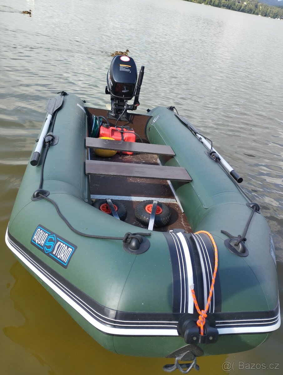 Člun s motorem Parsun 9.8 4t, a elektromotorem - 2