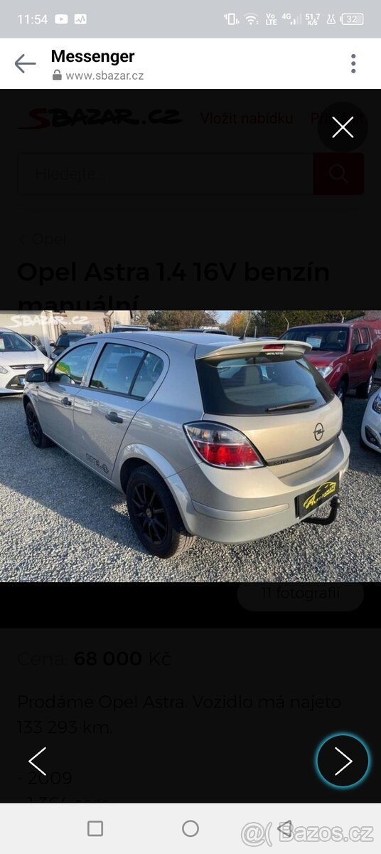 Opel Astra H , rok 2009 - 2