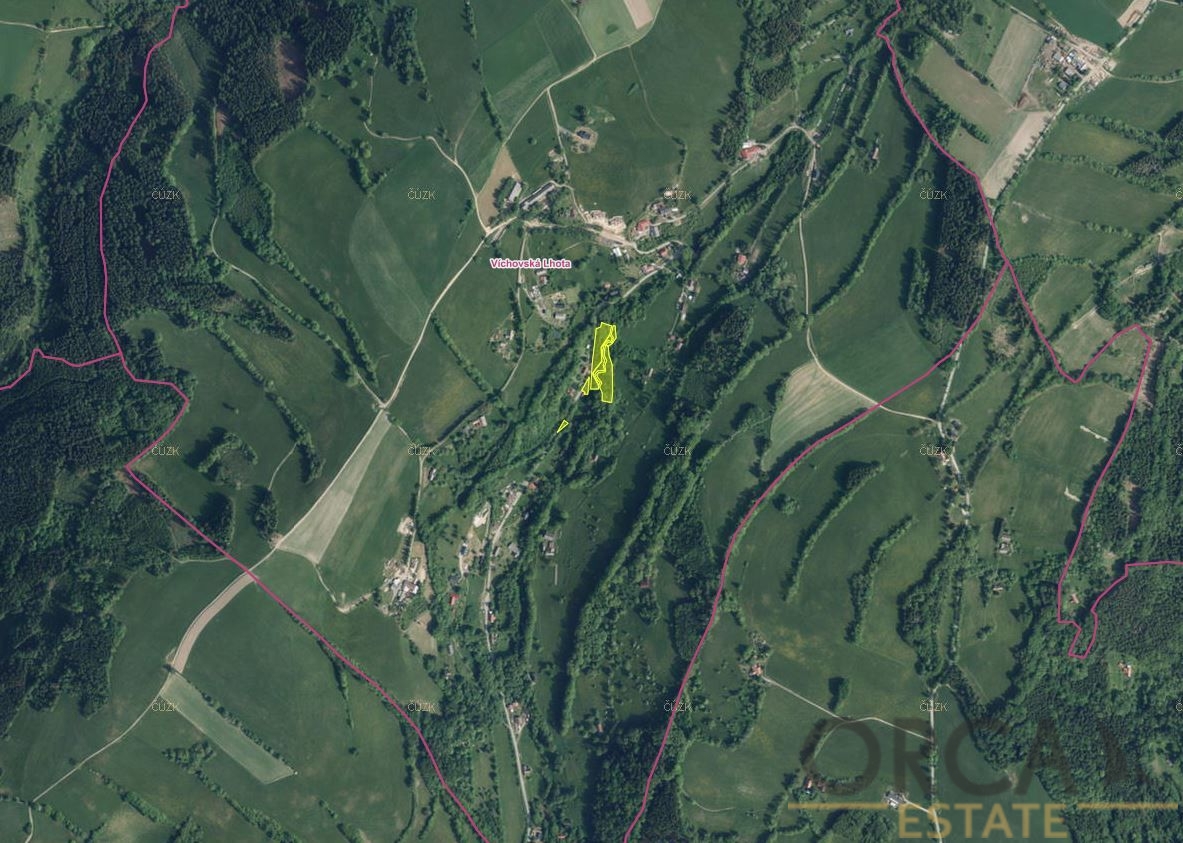 Prodej pozemků 5300 m2 v k. ú. Víchovská Lhota - 2