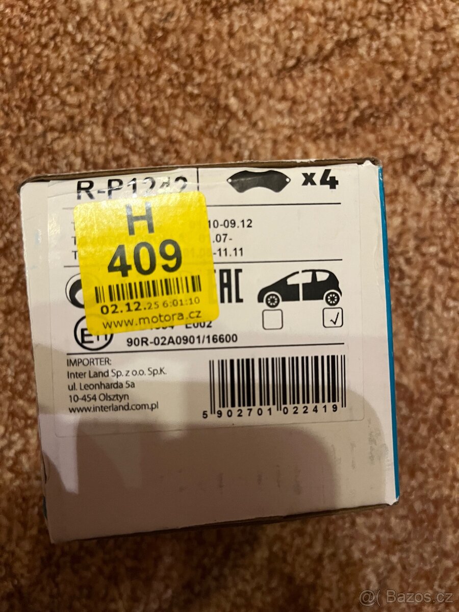 zadni brzdove desticky toyota auris, corolla, yaris - 2