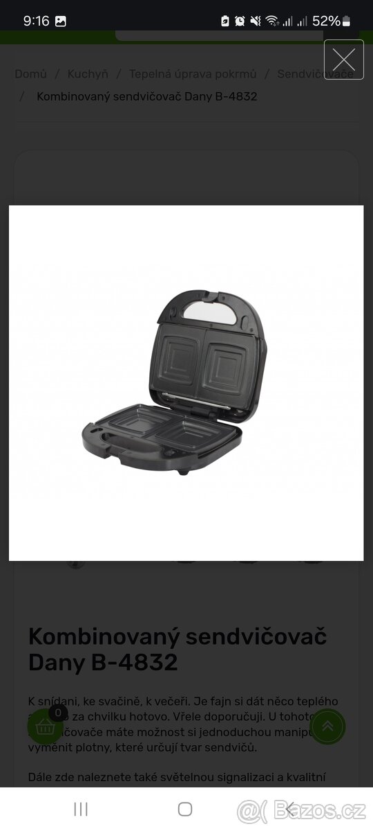 Toustovač, Sendvičovač Dany B-4832 - 2