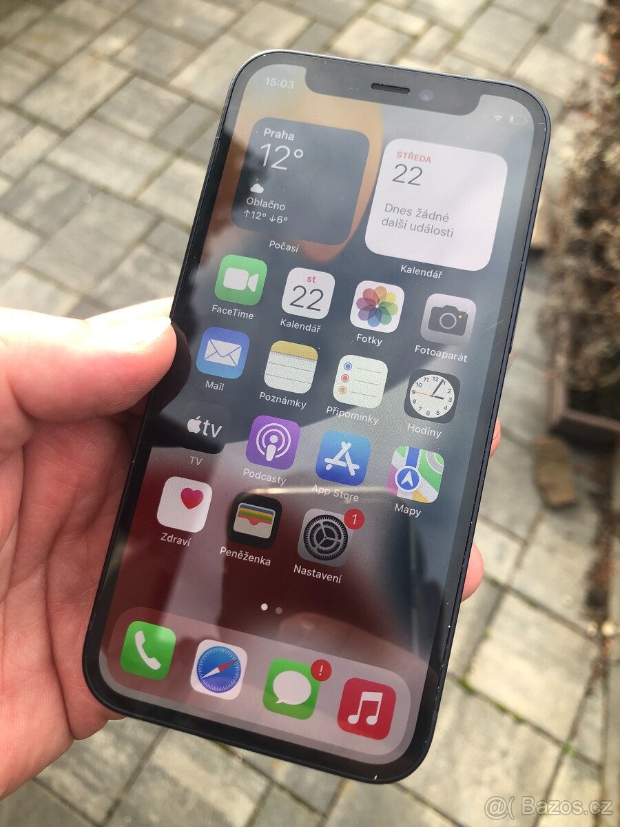 iPhone 12 Mini 128Gb v hezkém stavu, černý... - 2