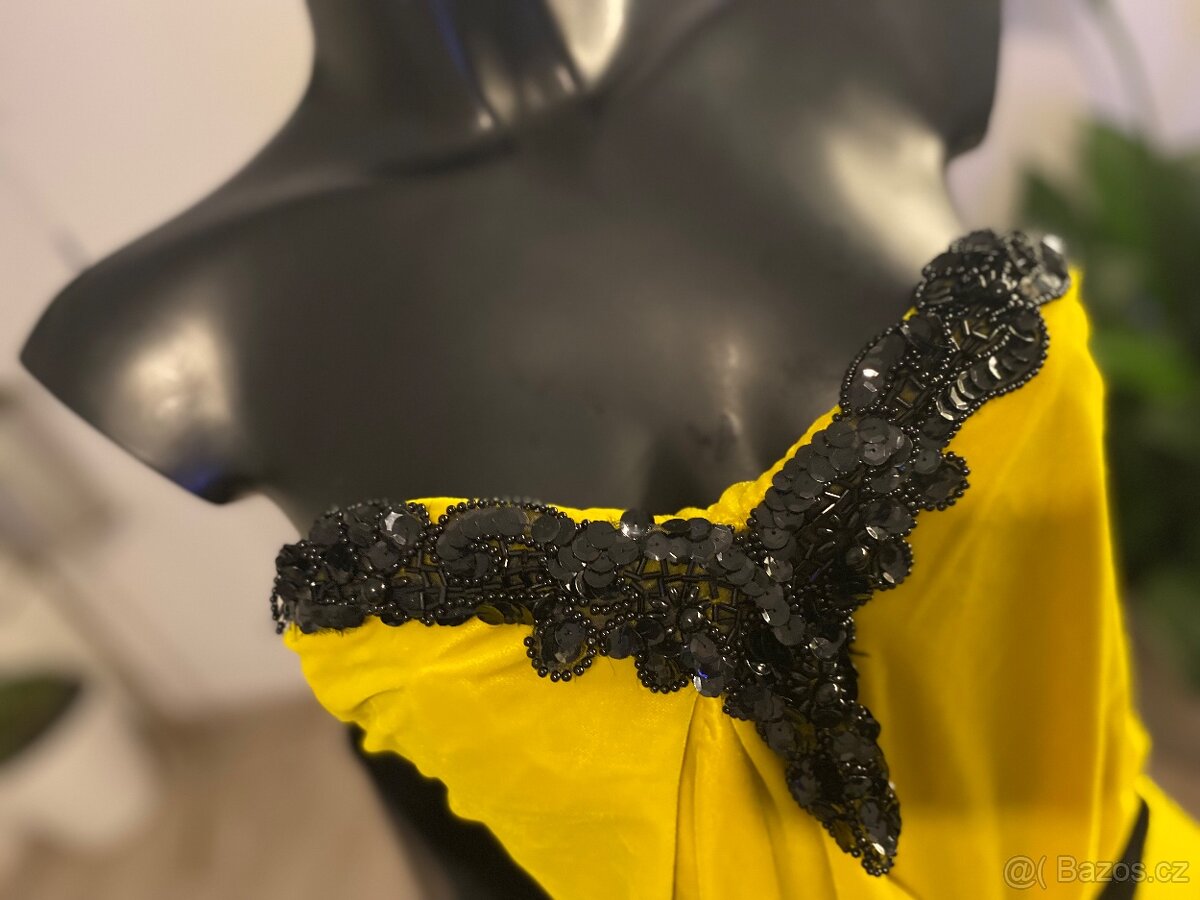 Dolce Gabanna saty plesove zlute cerne tylove 38 - 2