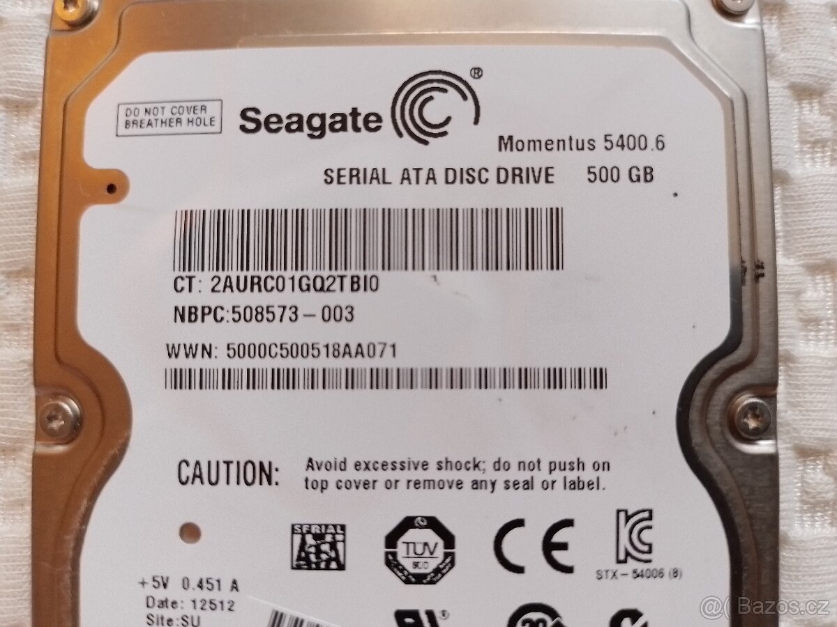 Datové uložiště pevný disk Seagate 500 GB. - 2
