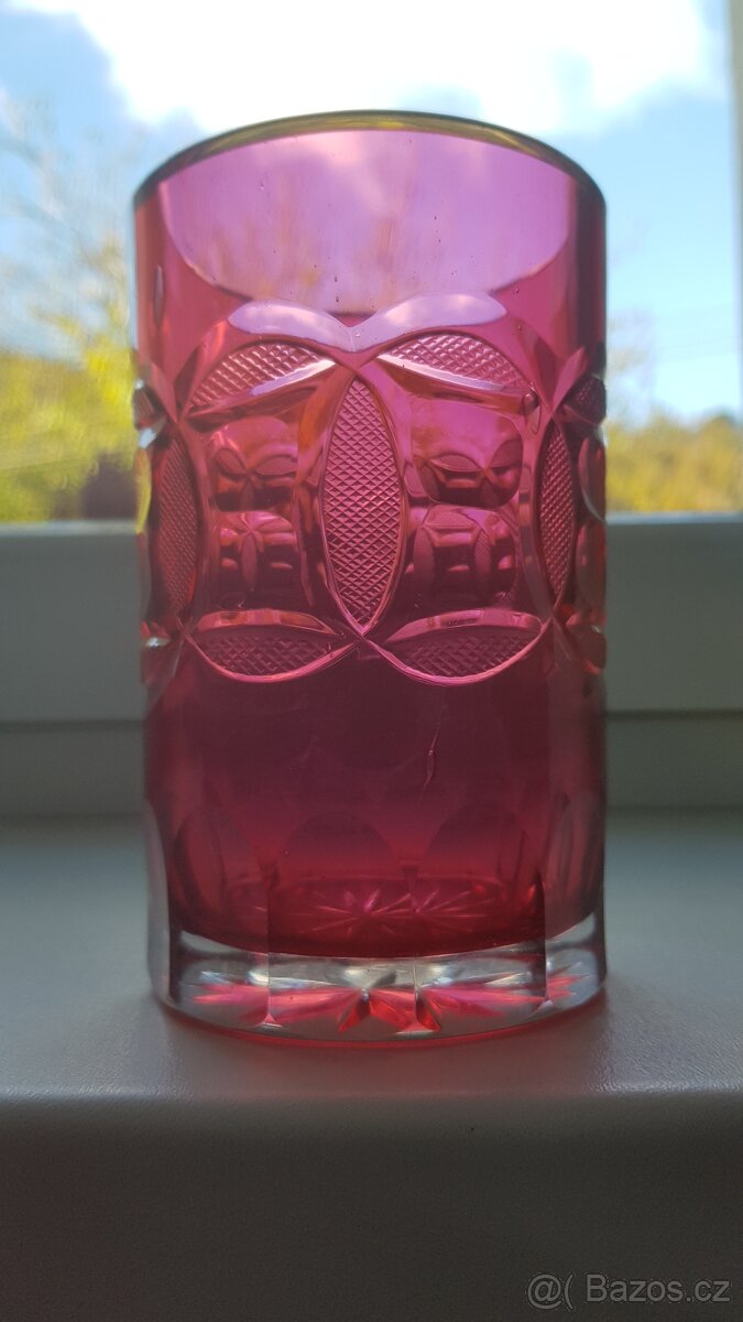 starožitná sklenice - Biedermeier - 2