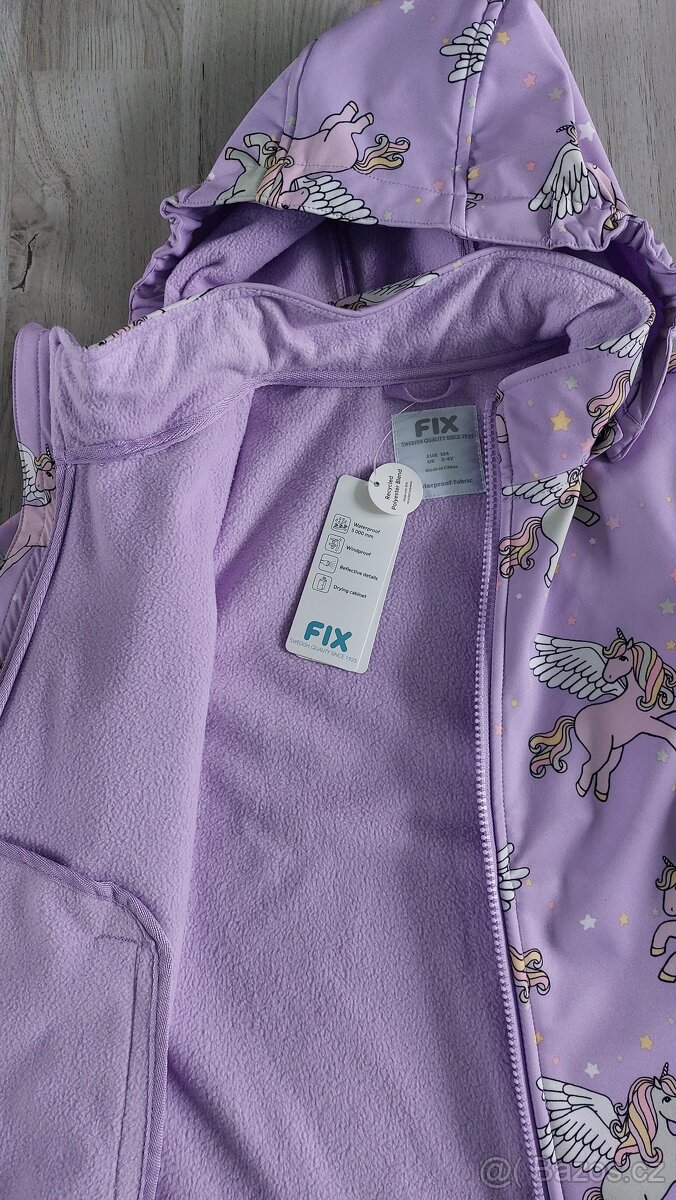 FIX softshellová bunda jednorožci vel. 104 - 2