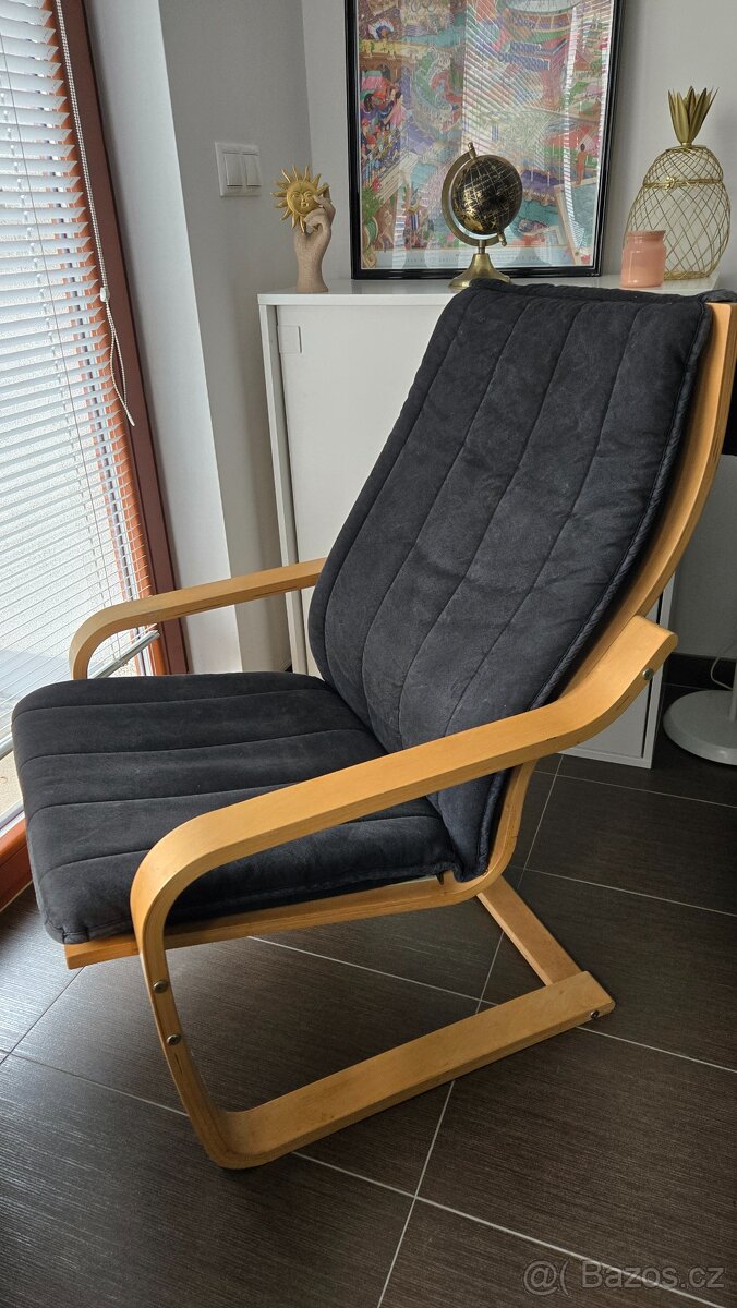 Křeslo Ikea Poang - černý - dobrý stav - 2