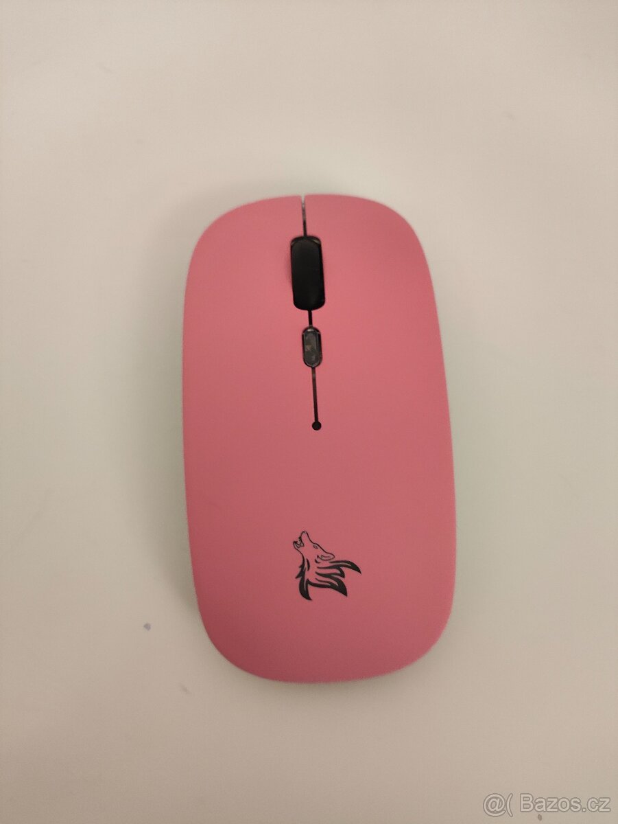 #L0380 Bezdrôtová Bluetooth myš Dual Mode – ružová, nabíjate - 2
