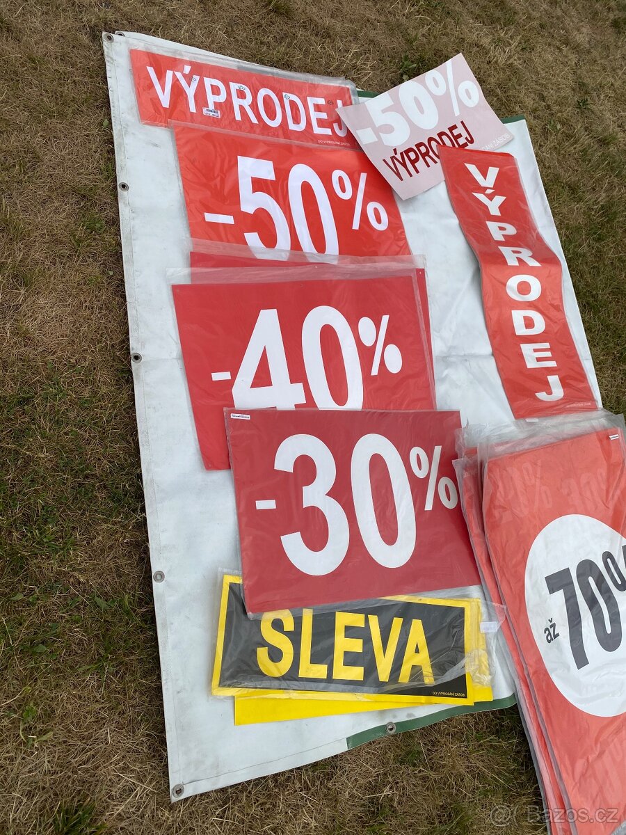 Slevy, cedule, reklamní cedule, slevové cedule, výprodej - 2