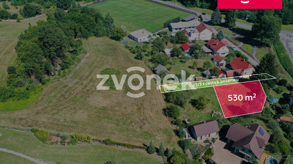 Dva stavební pozemky v Březůvkách – rozumná velikost 530 ... - 2