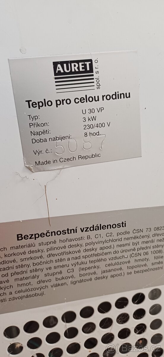 kumulační kamna Auret - 2