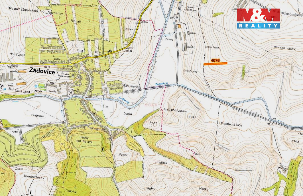 Prodej pole, 819 m², Ježov - 2