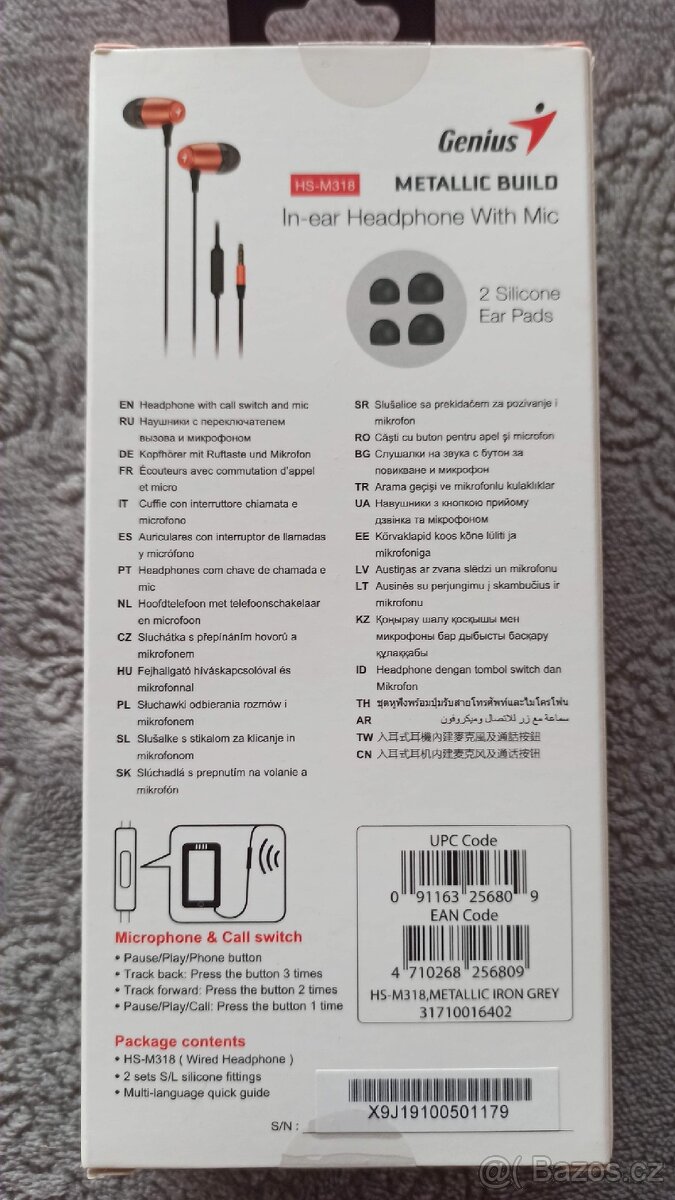 Sluchátka Genius headset HS-M318 černá - 2