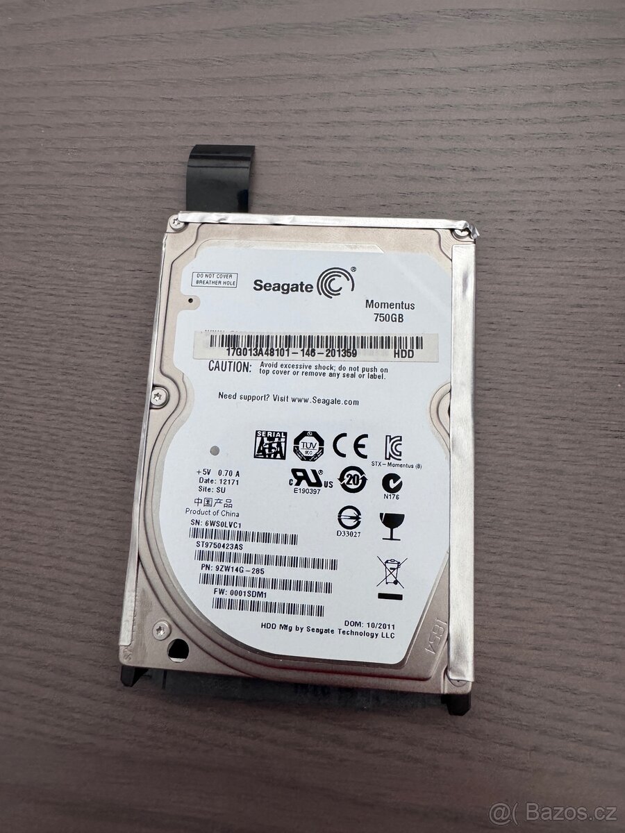 Plně funkční HDD pevný Disk 750 GB 2,5" SATA - 2