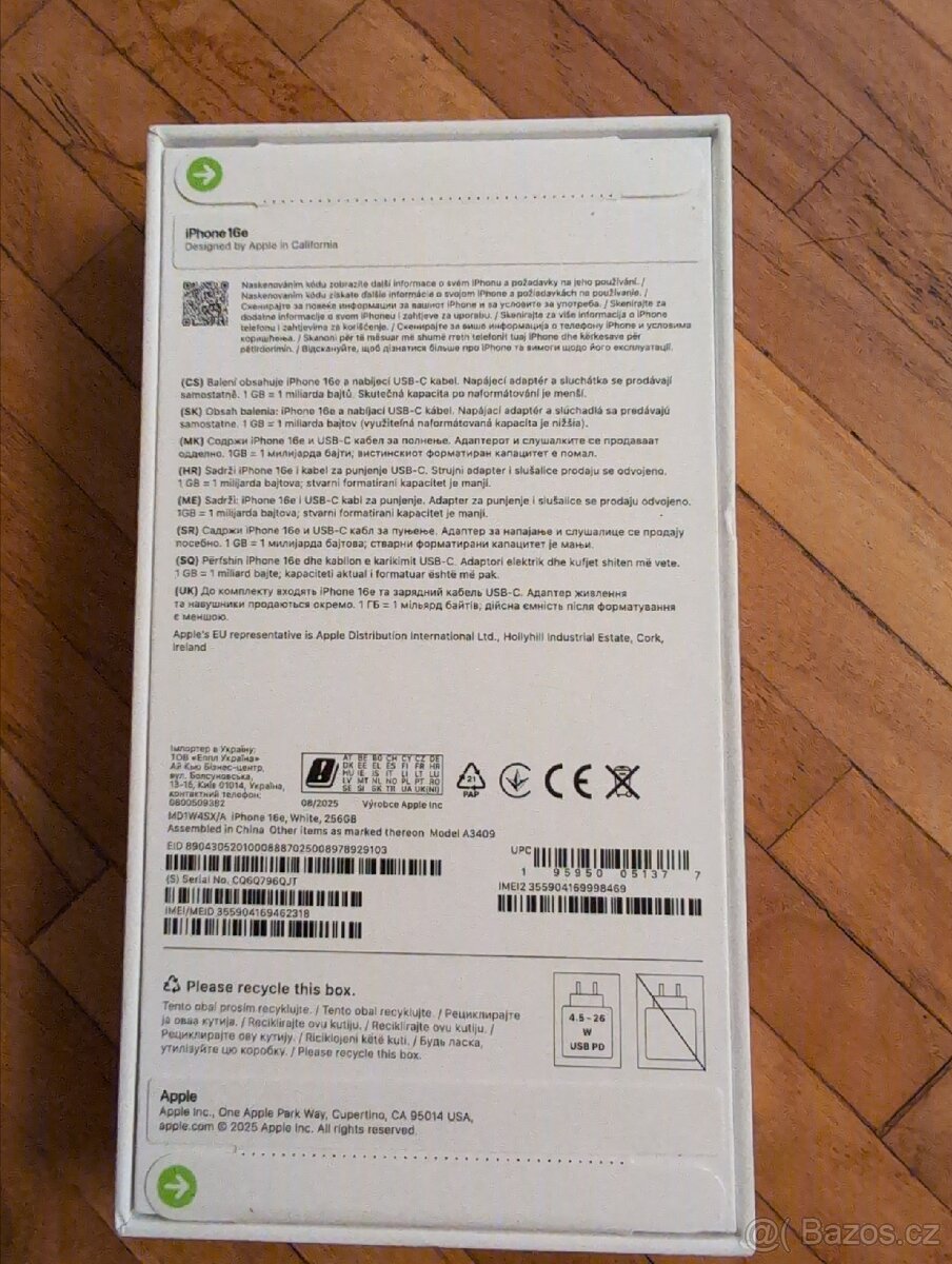 IPHONE16e bily 256 - 2