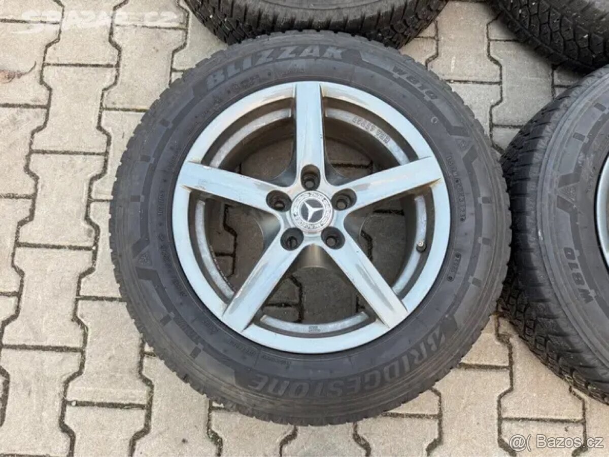 4x al kola 5x112 16 + pneu zimní 205/65 R16C - 2