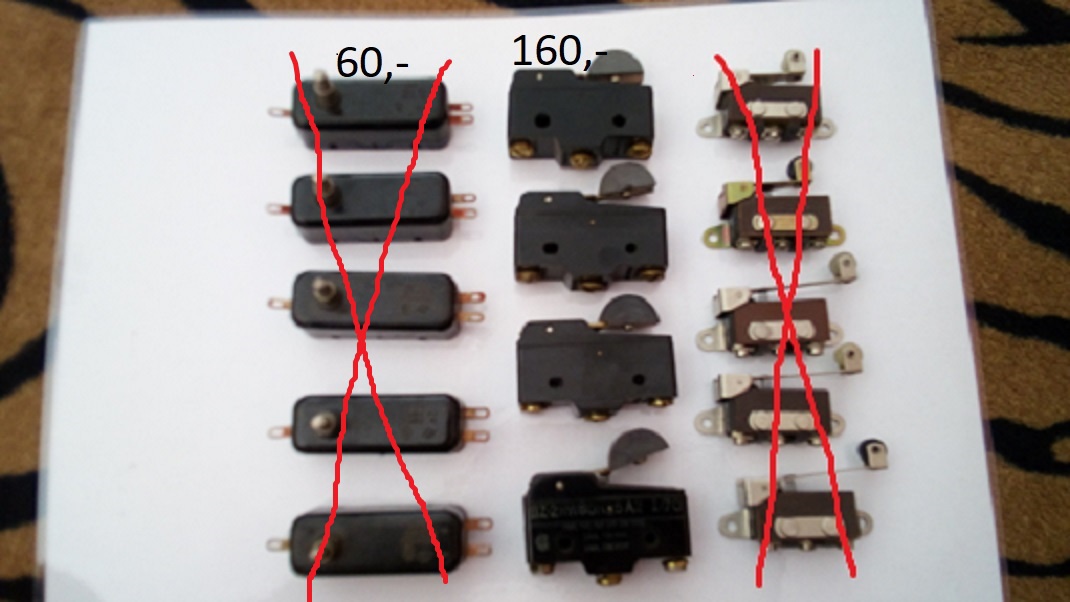 Prodám koncové mikrospínače - 2
