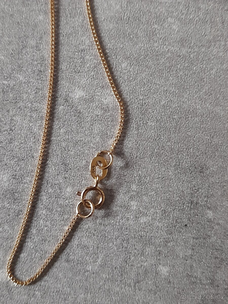 Dámský náhrdelník s diamantem 0,03ct zlato 585 14k - 2