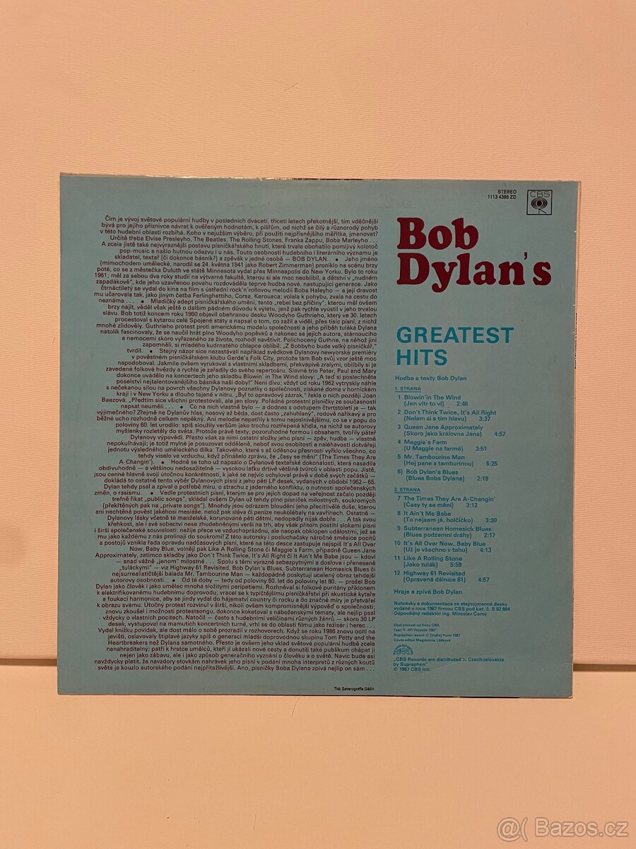 BOB DYLAN - Greatest Hits LP - 2
