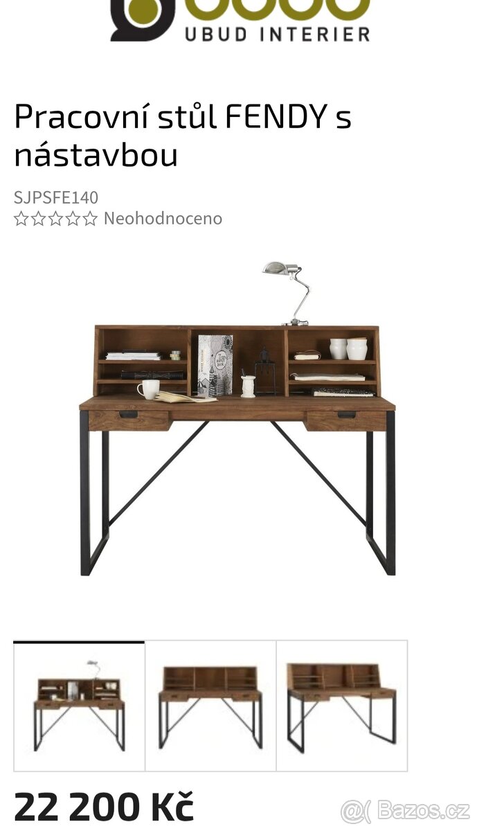 Teakový psací stůl - 2