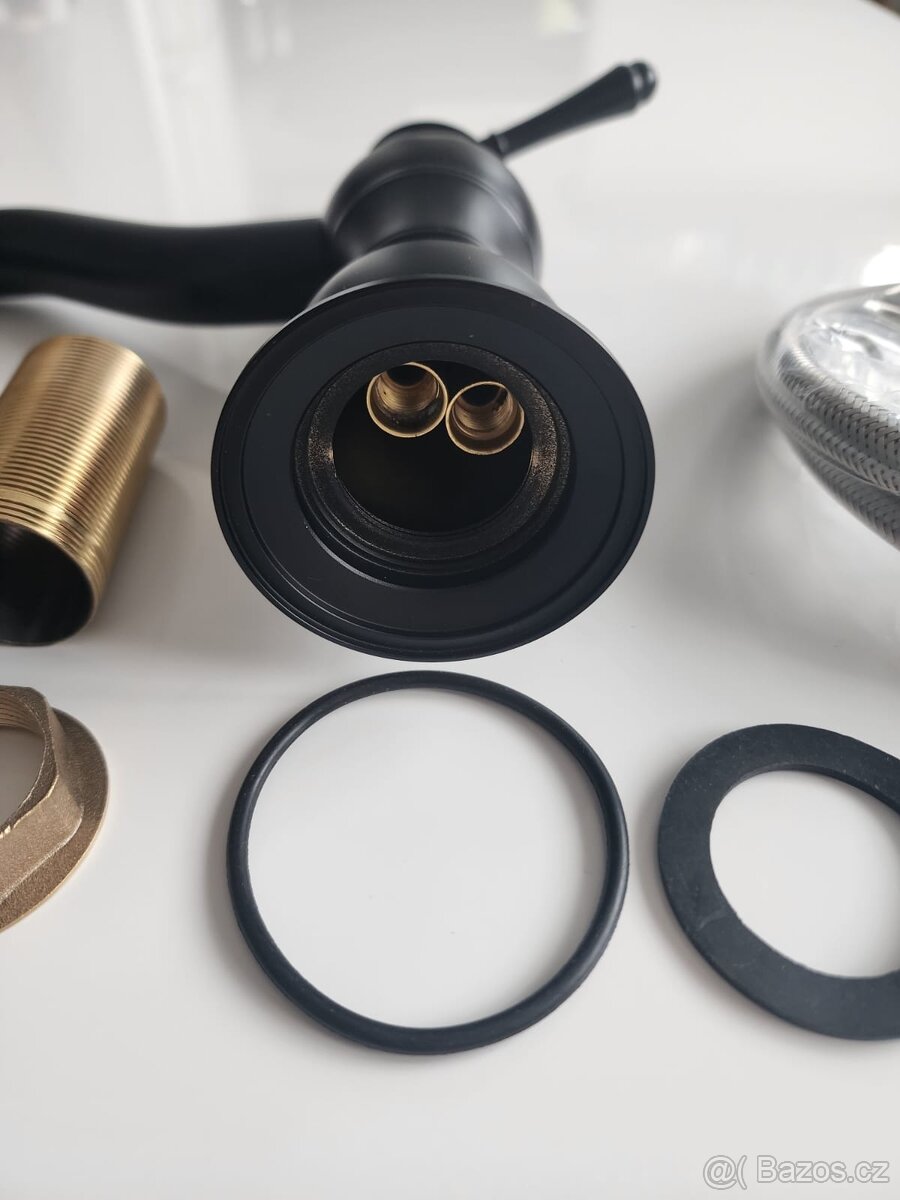 Retro umyvadlová baterie – černá matná - 2