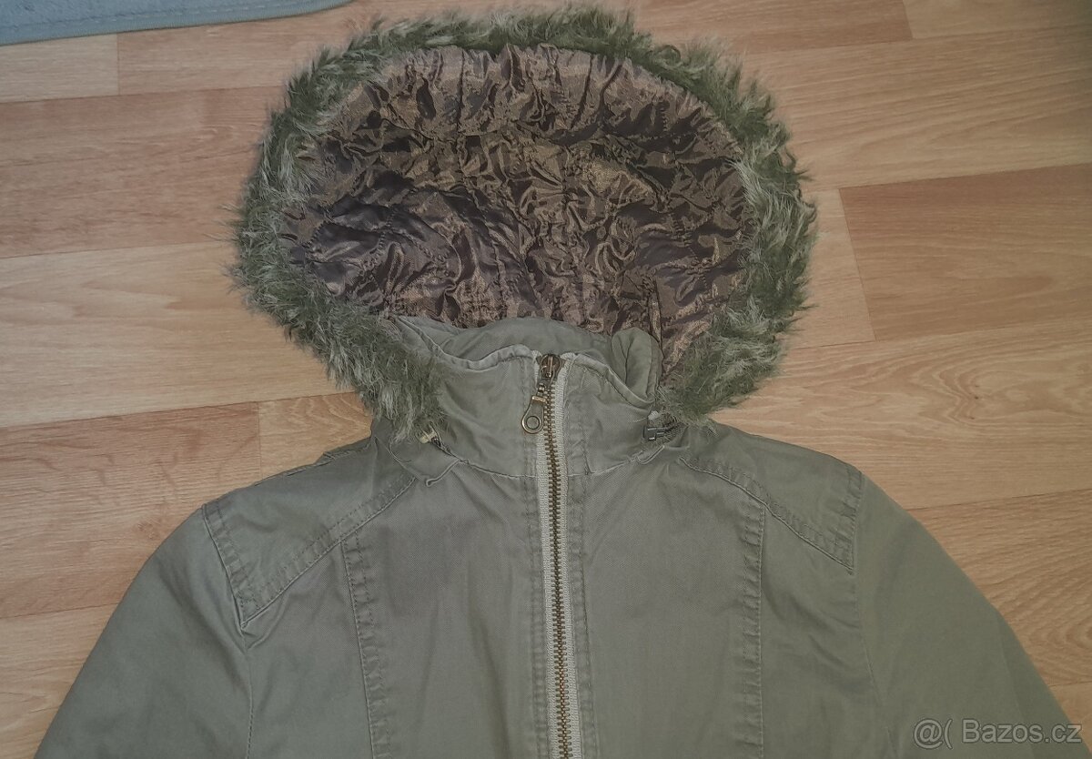 Khaki bunda, kabátek vel. 152 - 158 - 2