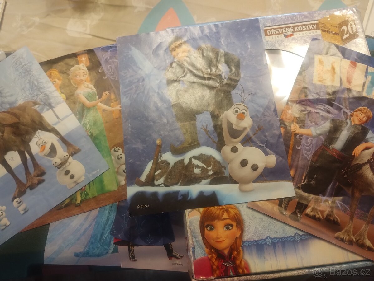 Dřevěné kostky Frozen - 2