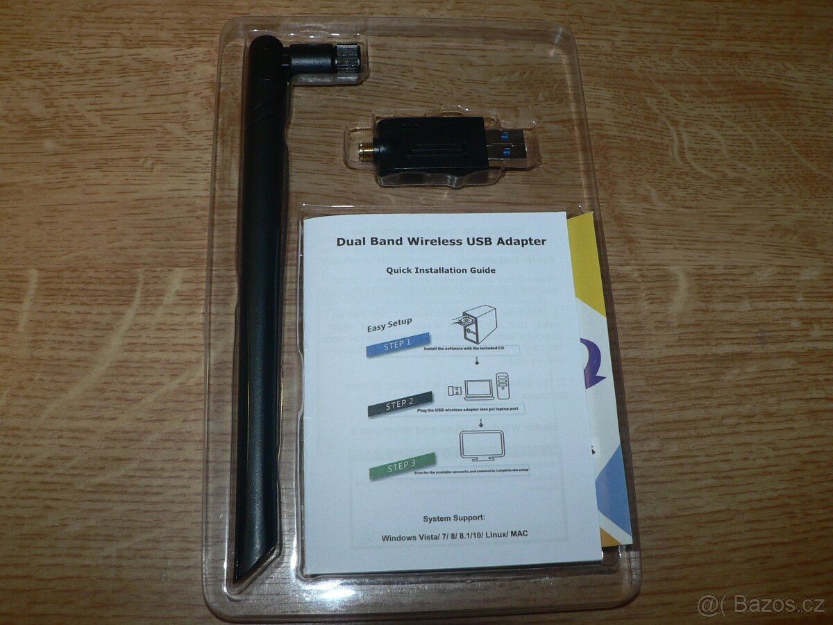 Wi-Fi USB 3.0 AC-1200Mbps adaptér-2,4+5,8 GHz - 2