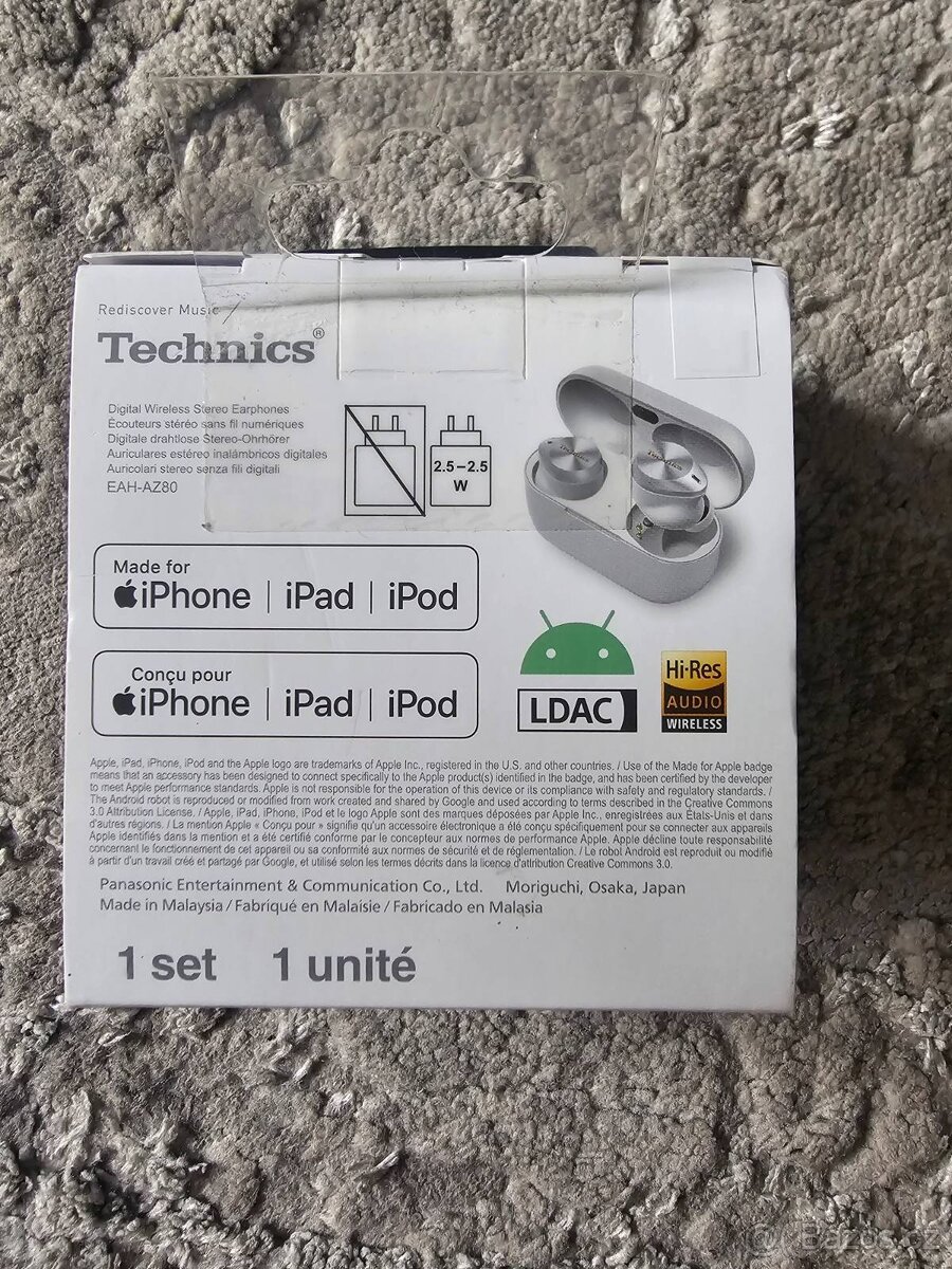 Technics EAH-AZ80E-S Silver – NOVÁ, ZAPEČETĚNÁ Hi-Fi sluchá - 2