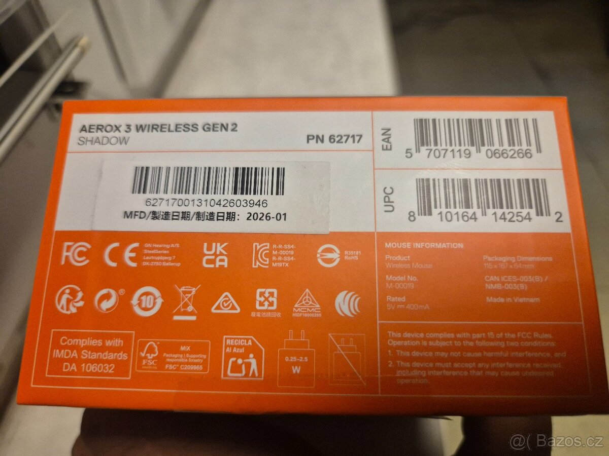 Steelseries Aerox 3 Wireless GEN 2 Shadow - 2