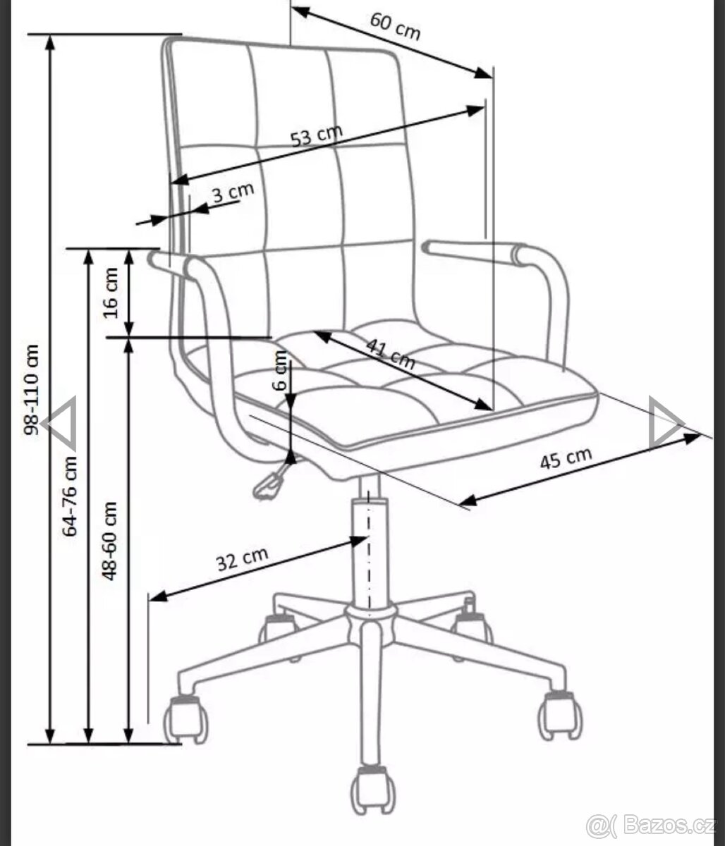 Kancelářské křeslo Halmar GONZO 2 bílá - 2