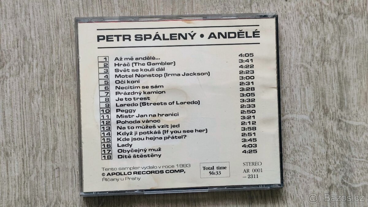 CD Petr Spálený - Až mě andělé (1993) - 2