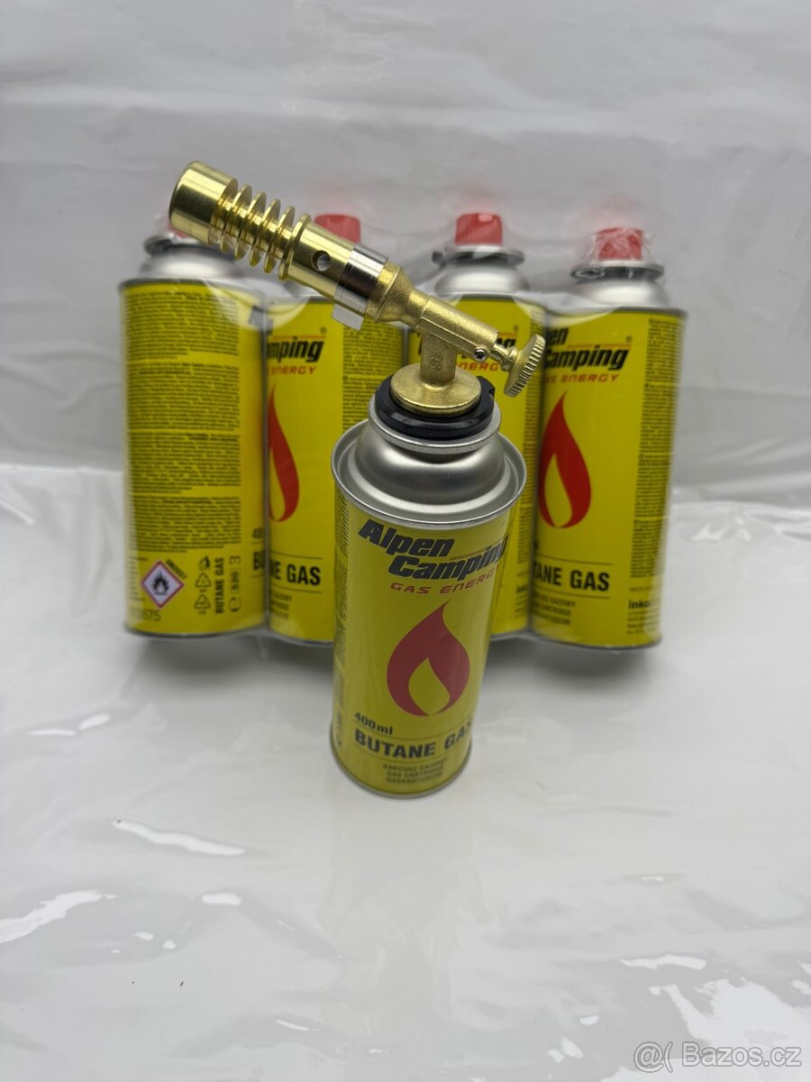 Mosazný hořák + 4x kartuš - 2