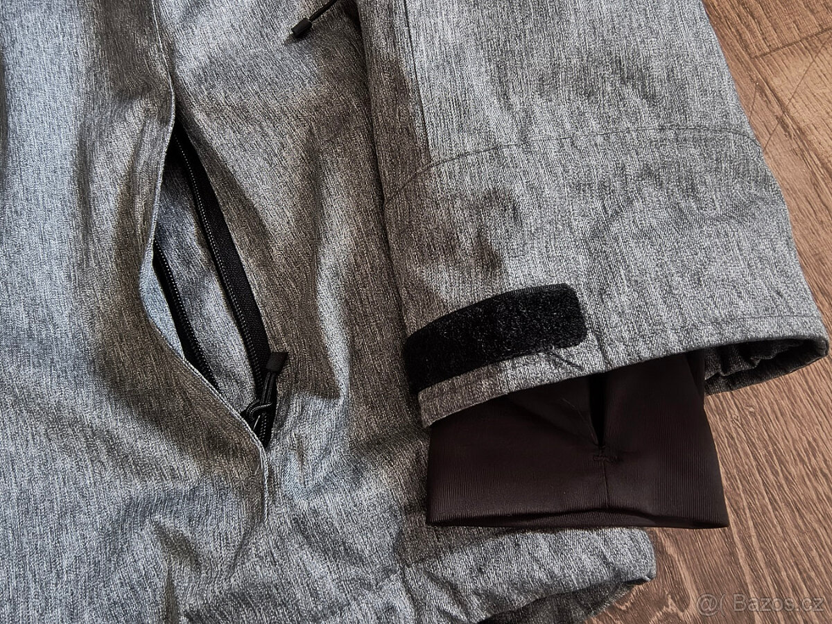 Pánská zimní lyžařská bunda F&F šedá černá vel.L - 2